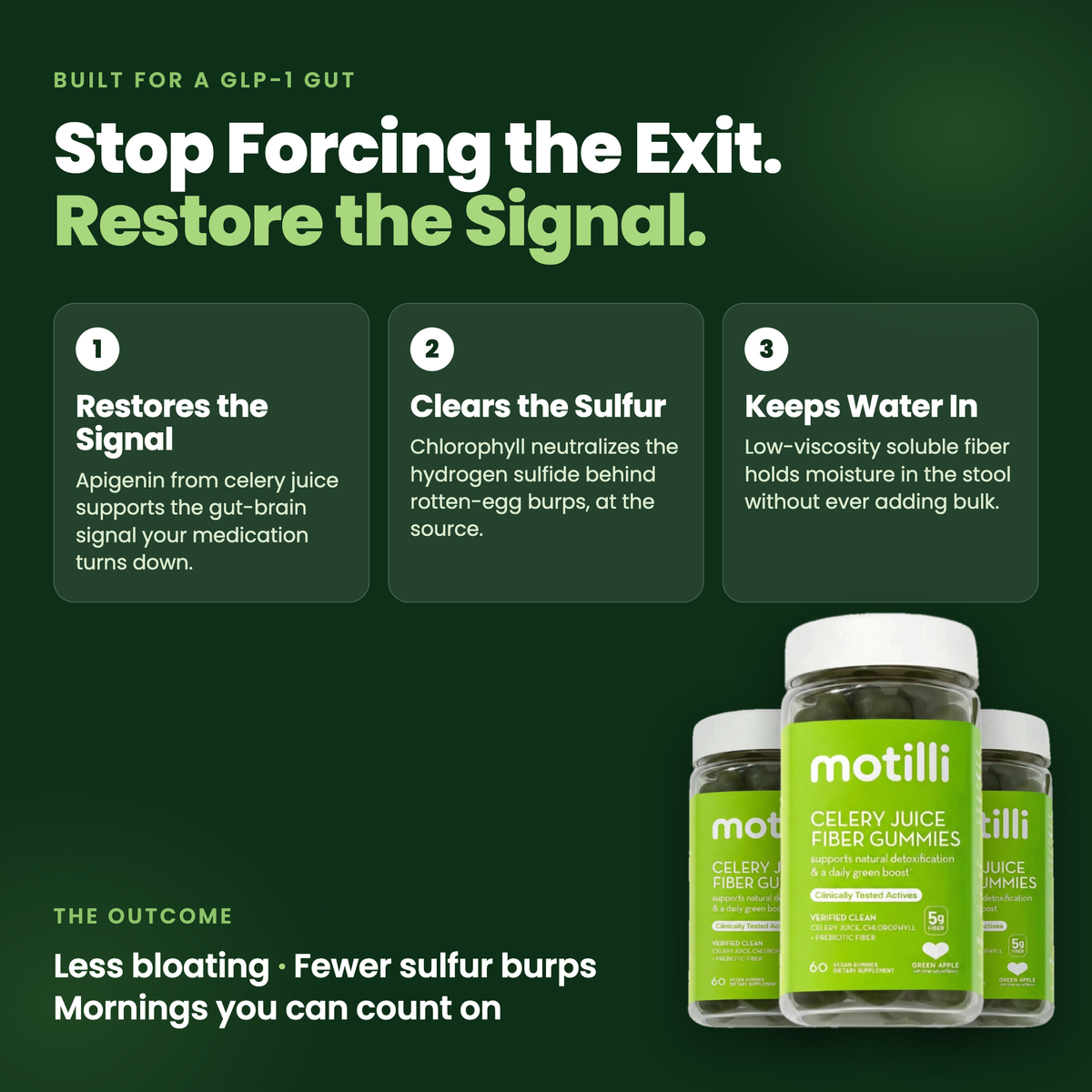 Stop forcing the exit, restore the signal: how Motilli works on a GLP-1 gut